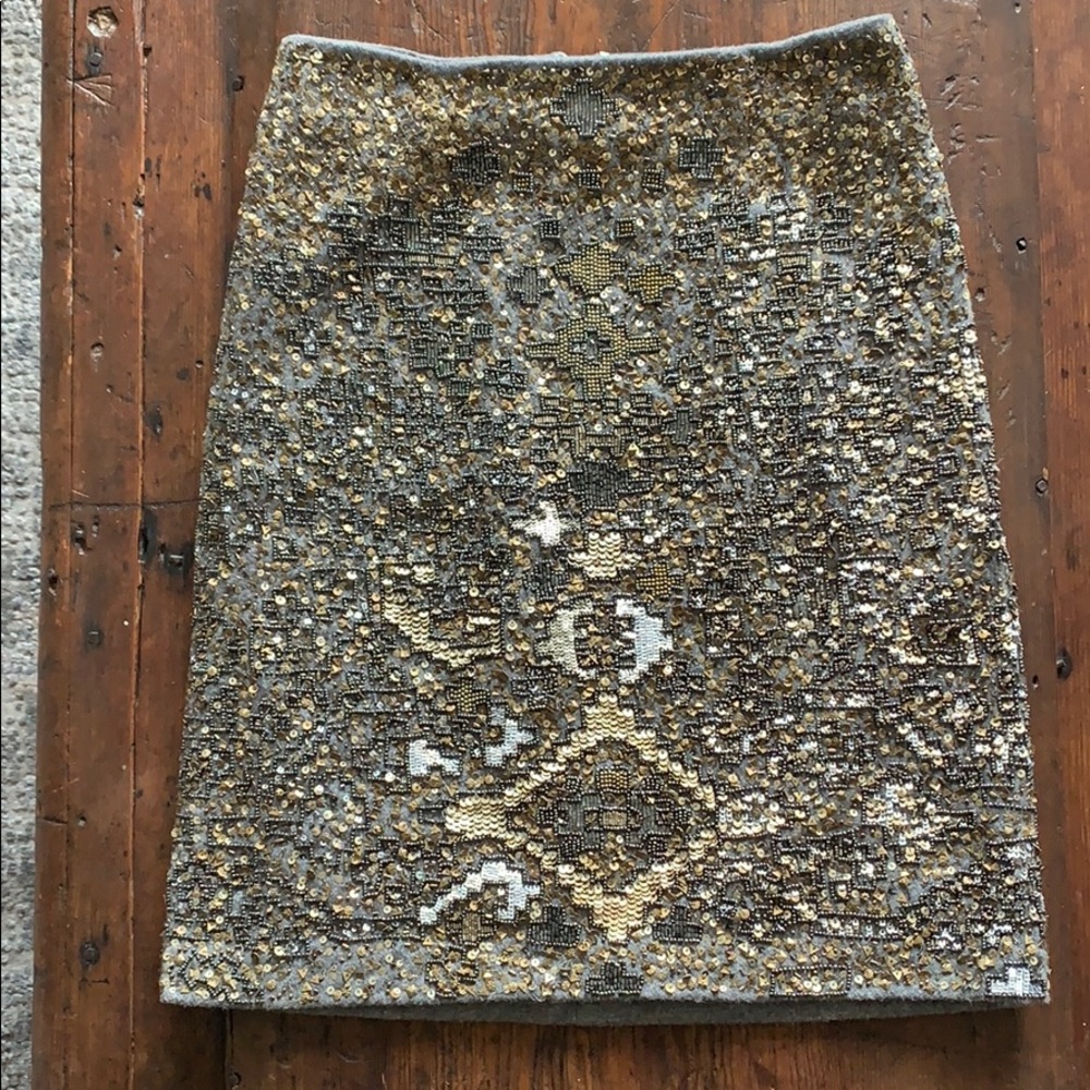 Sequined wool skirt Anthropologie